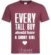 Мужская футболка EVERY TALL BOY... Бордовый фото
