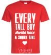 Мужская футболка EVERY TALL BOY... Красный фото