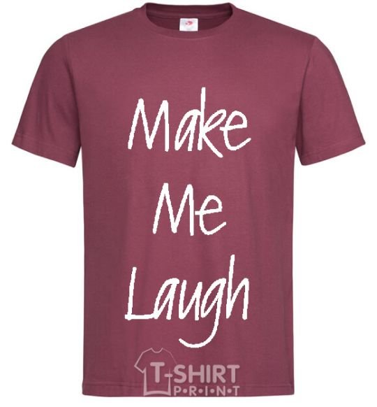 Men's T-Shirt MAKE ME LAUGH burgundy фото