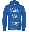 Men`s hoodie MAKE ME LAUGH royal фото