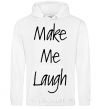 Men`s hoodie MAKE ME LAUGH White фото