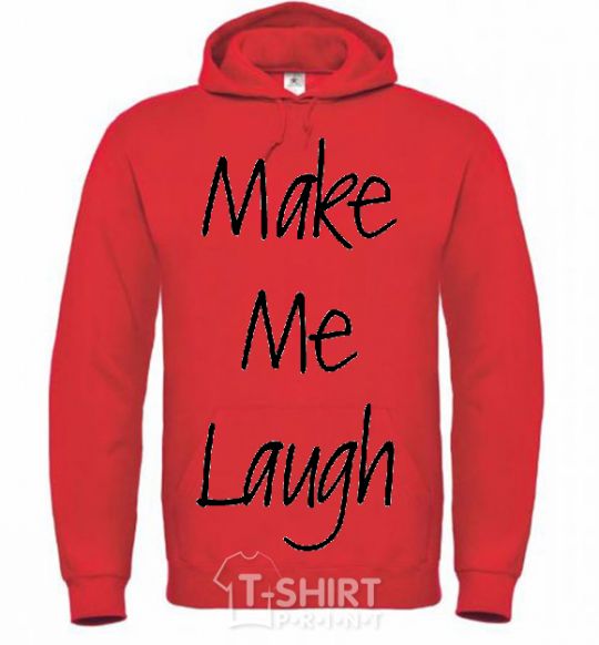 Men`s hoodie MAKE ME LAUGH bright-red фото
