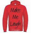 Men`s hoodie MAKE ME LAUGH bright-red фото