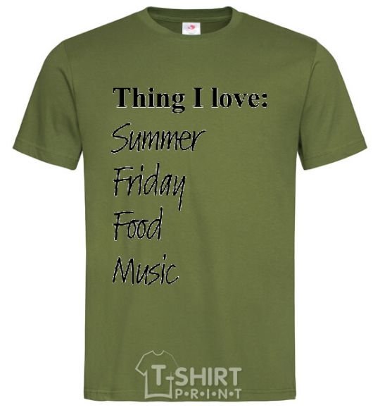 Men's T-Shirt THING I LOVE... millennial-khaki фото