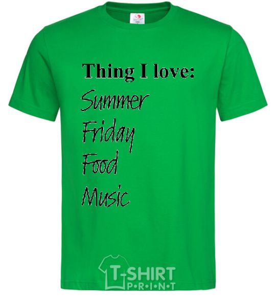 Men's T-Shirt THING I LOVE... kelly-green фото