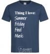 Men's T-Shirt THING I LOVE... navy-blue фото