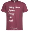 Men's T-Shirt THING I LOVE... burgundy фото