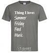 Men's T-Shirt THING I LOVE... dark-grey фото