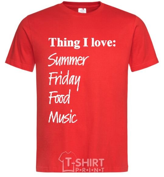 Men's T-Shirt THING I LOVE... red фото