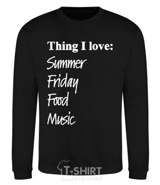 Sweatshirt THING I LOVE... black фото