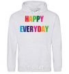Men`s hoodie HAPPY EVERYDAY sport-grey фото