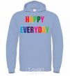 Men`s hoodie HAPPY EVERYDAY sky-blue фото