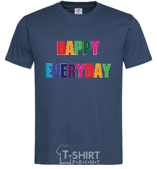 Men's T-Shirt HAPPY EVERYDAY navy-blue фото