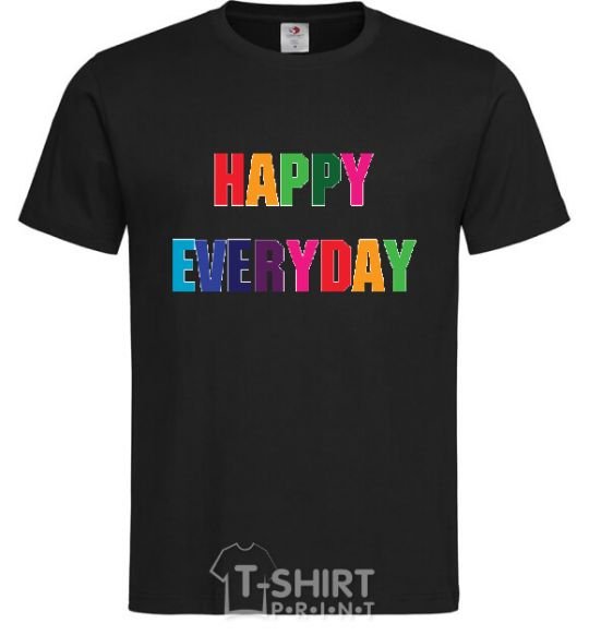 Men's T-Shirt HAPPY EVERYDAY black фото