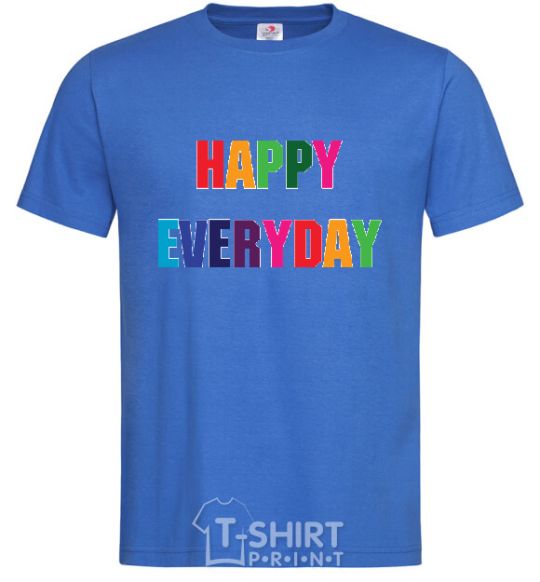 Men's T-Shirt HAPPY EVERYDAY royal-blue фото