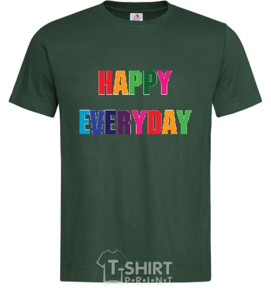 Men's T-Shirt HAPPY EVERYDAY bottle-green фото