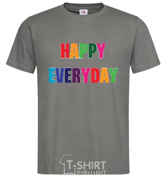 Men's T-Shirt HAPPY EVERYDAY dark-grey фото