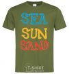 Мужская футболка SEA SUN SAND Оливковый фото