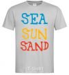 Men's T-Shirt SEA SUN SAND grey фото