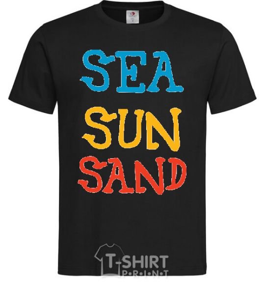 Men's T-Shirt SEA SUN SAND black фото