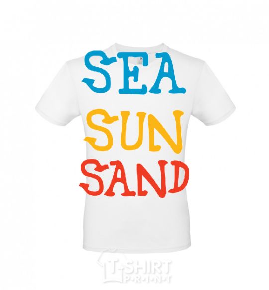 Men's T-Shirt SEA SUN SAND White фото