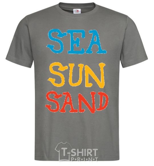 Men's T-Shirt SEA SUN SAND dark-grey фото