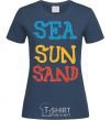 Женская футболка SEA SUN SAND Темно-синий фото
