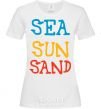 Женская футболка SEA SUN SAND Белый фото