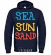 Men`s hoodie SEA SUN SAND navy-blue фото