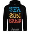 Men`s hoodie SEA SUN SAND black фото