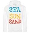 Men`s hoodie SEA SUN SAND White фото