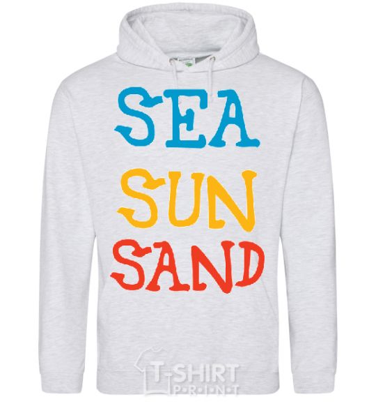 Men`s hoodie SEA SUN SAND sport-grey фото