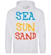 Men`s hoodie SEA SUN SAND sport-grey фото