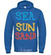 Men`s hoodie SEA SUN SAND royal фото