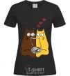 Women's T-shirt CATS black фото