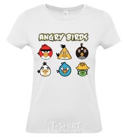 Women's T-shirt ANGRY BIRDS Picture red фото