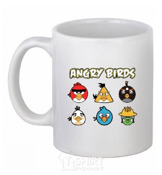 Ceramic mug ANGRY BIRDS characters White фото