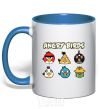 Mug with a colored handle ANGRY BIRDS characters royal-blue фото