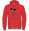 Men`s hoodie I WANT TO GO DANCING bright-red фото