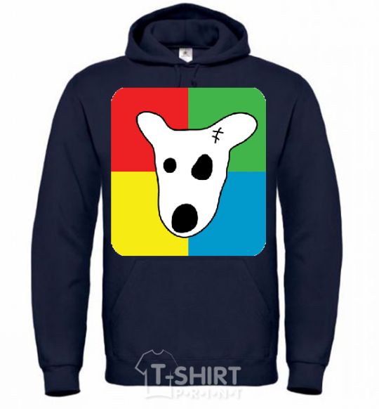 Men`s hoodie Dog VK navy-blue фото