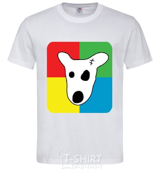 Men's T-Shirt Dog VK White фото