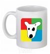 Ceramic mug Dog VK White фото