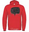 Men`s hoodie YES OR NO bright-red фото