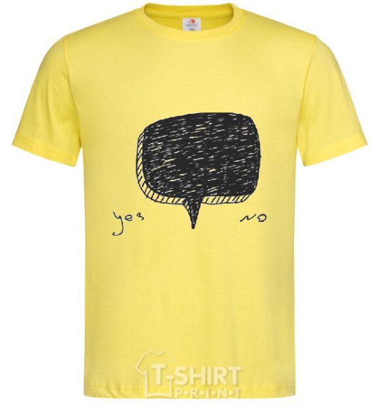 Мужская футболка YES OR NO Лимонный фото