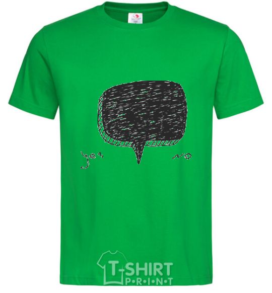 Men's T-Shirt YES OR NO kelly-green фото