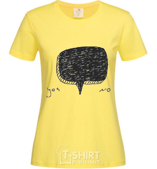 Женская футболка YES OR NO Лимонный фото