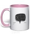 Mug with a colored handle YES OR NO light-pink фото