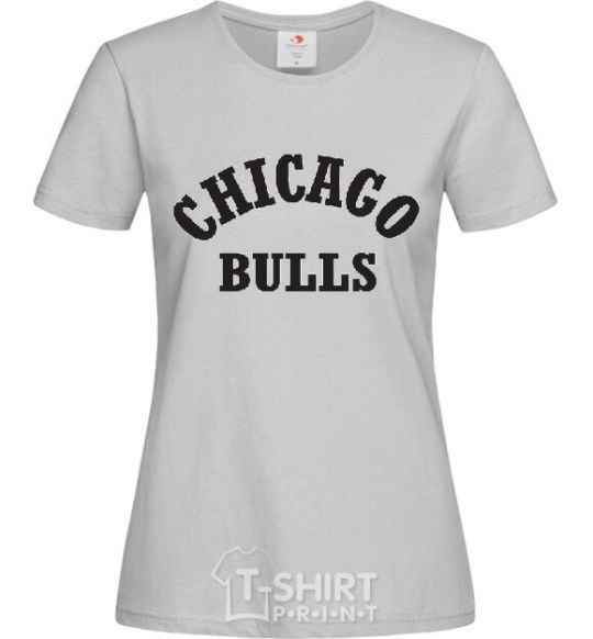 Women's T-shirt CHICAGO BULLS grey фото