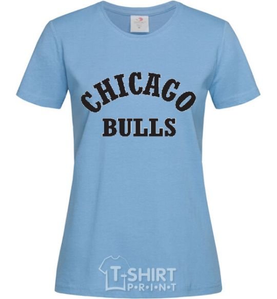 Women's T-shirt CHICAGO BULLS sky-blue фото