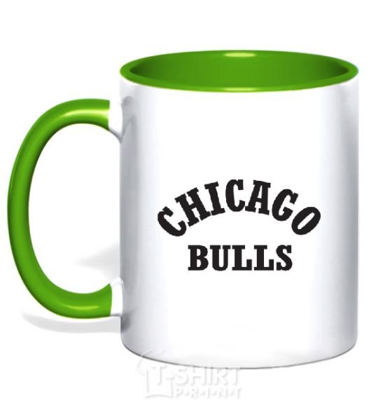 Mug with a colored handle CHICAGO BULLS kelly-green фото